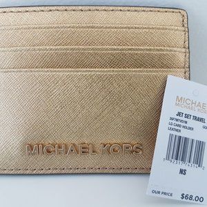 Michael Kors Leather Card Holder - Jet Set Travel